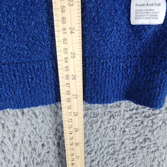 Frank And Oak Sweater Womens Medium Blue Wool Blend Long Sleeve Pullover - Picture 6 of 10